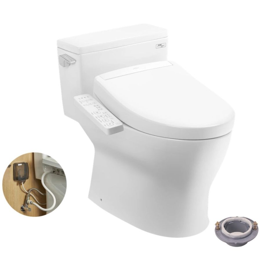 Bồn cầu TOTO MS188VKW24/T53P100VR 1 khối nắp điện tử Washlet S2 TCF33461GAA