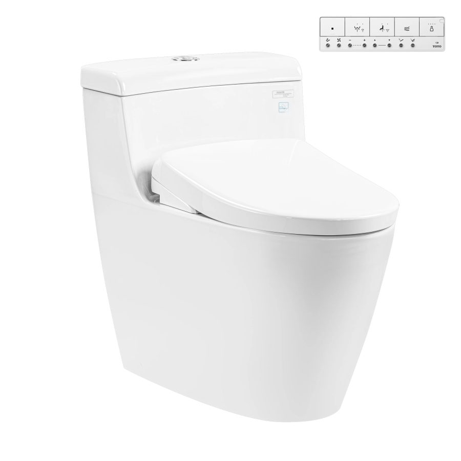 Bồn cầu TOTO MS636CDRW23 1 khối nắp điện tử Washlet S7 TCF47360GAA giấu dây