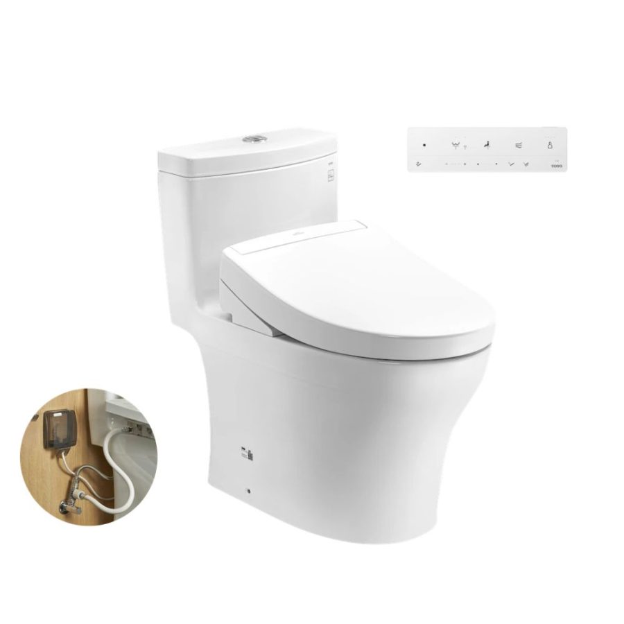 Bồn cầu TOTO MS889DRW25 1 khối nắp điện tử Washlet S5 TCF34461GAA