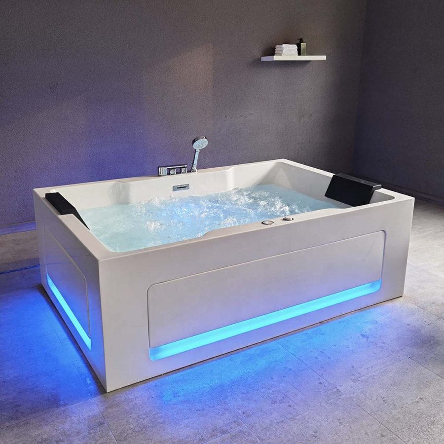 Bồn tắm đặt sàn massage 1.8m gồm vòi MOWOEN MW6018-180.2MS