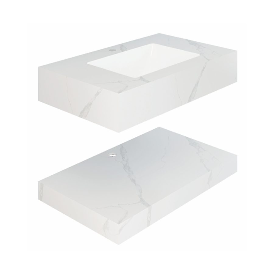 Chậu lavabo âm bàn đá 2 tầng Viglacera NY51-9GP01
