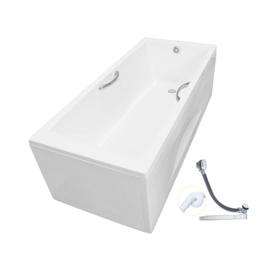 Bồn tắm yếm TOTO PAY1725HVC#W/TVBF411 nhựa 1m7 tay vịn gồm bộ xả thải