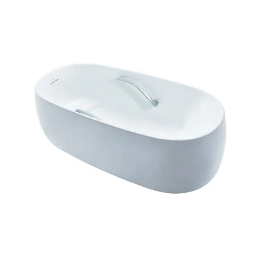 Bồn tắm đặt sàn TOTO PJY1744WHPWEN#GW GALALATO 1m7 tay vịn trắng bóng