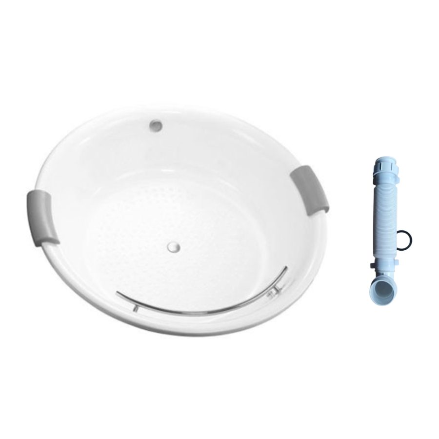 Bồn tắm TOTO PPY1720HPTE#P/TVBF412 ngọc trai 1m7 tay vịn gồm ống thải