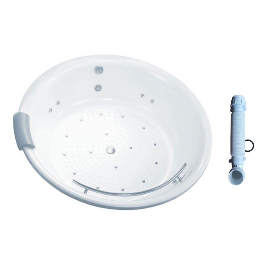 Bồn tắm TOTO PPYB1720HPTE#P/TVBF412 ngọc trai massage 1m7 tay vịn gồm ống thải
