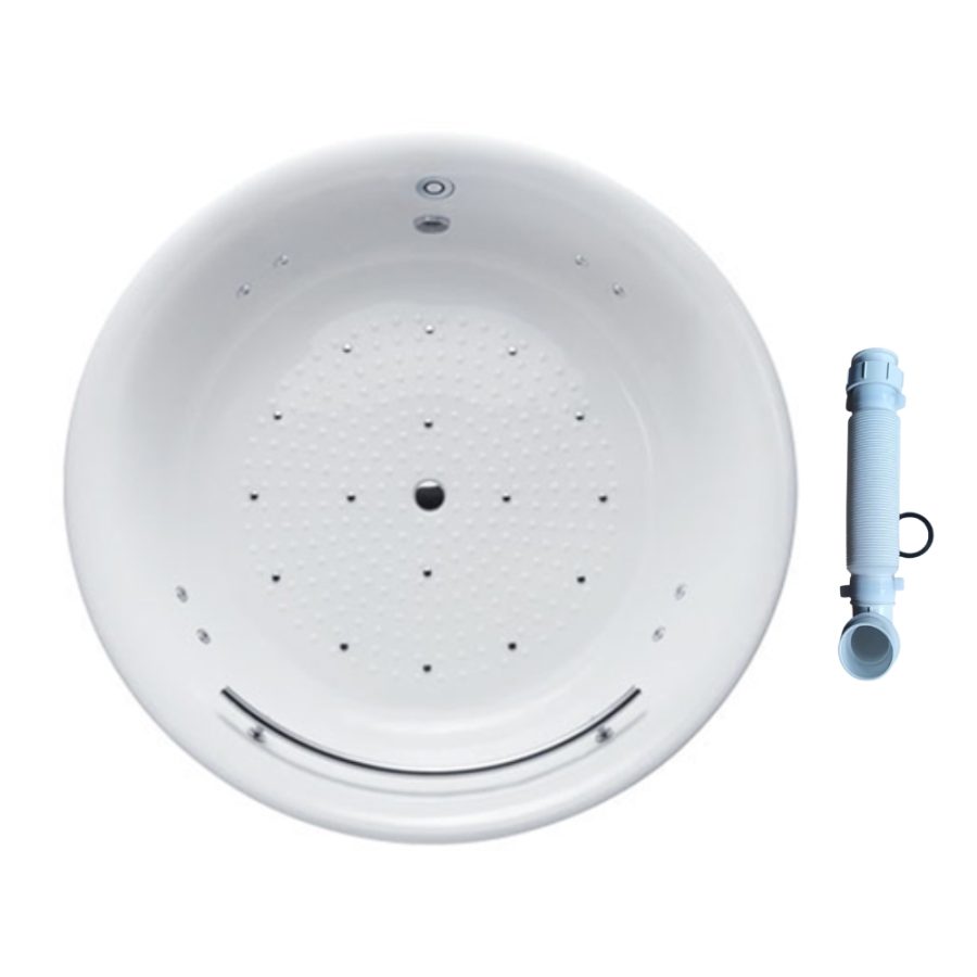Bồn tắm TOTO PPYD1720HPTE#P/TVBF412 ngọc trai massage 1m7 tay vịn gồm ống thải