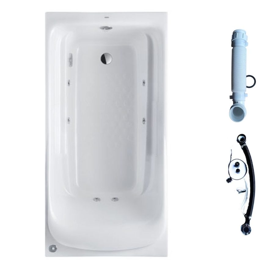 Bồn tắm massage TOTO PPYK1760ZLPNE#P/TVBF412/DB505R-2B ngọc trai 1m7 gồm bộ xả thải