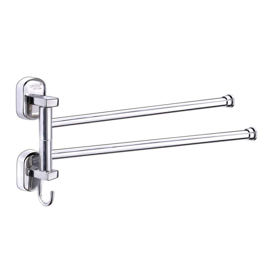 Máng khăn 2 chia nắp ovan Inox 304 Tovashu S2V