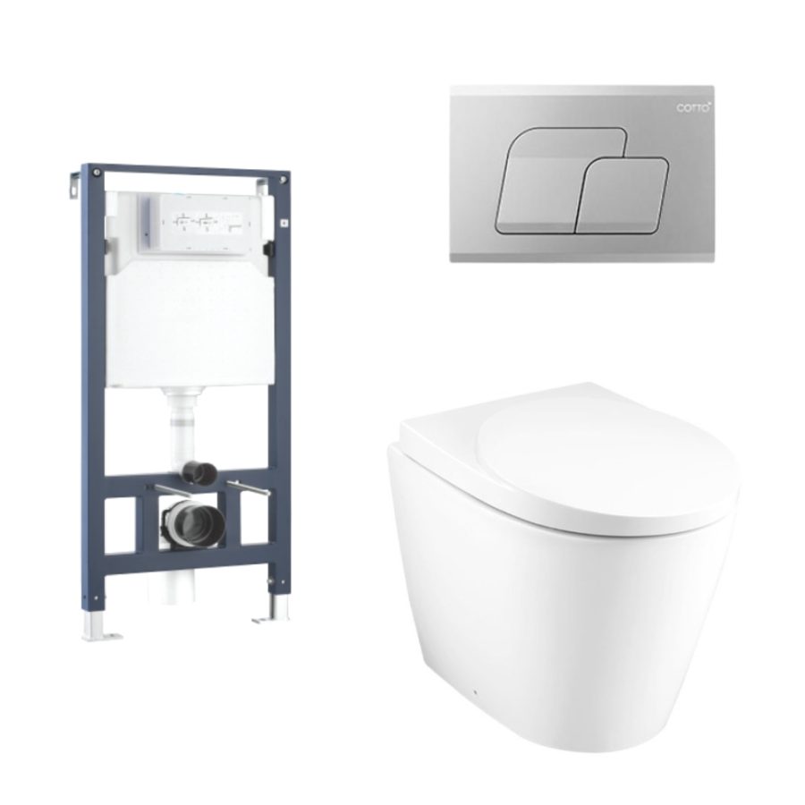 Bồn cầu đặt sàn COTTO SC19507(F) nắp êm dòng Oval