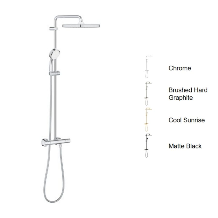 Bộ cây sen tắm ổn nhiệt Tempesta Cosmopolitan 250 cube GROHE 26689000