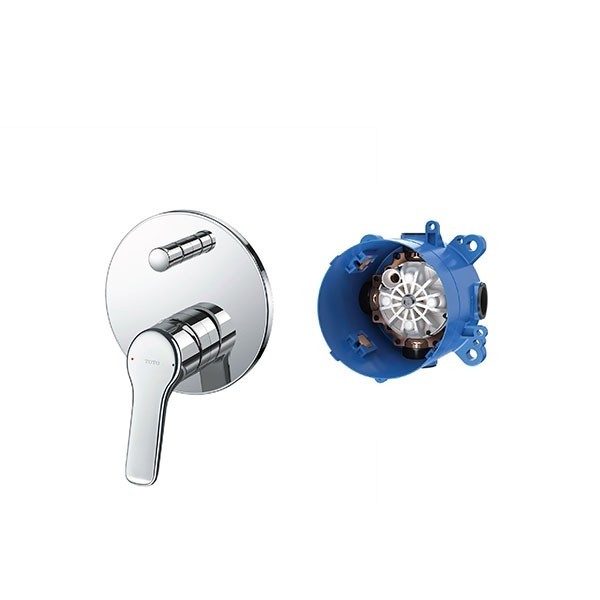 Van gật gù TOTO TBG03304BA/TBN01001B điều chỉnh nóng lạnh kèm nút chuyển hướng và phụ kiện âm tường