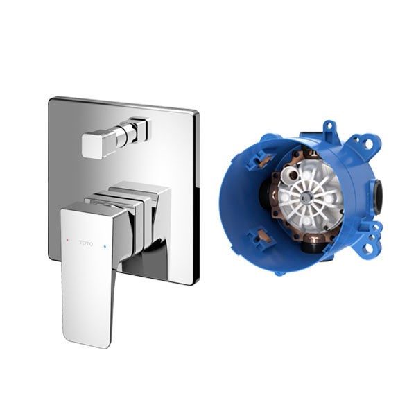 Van gật gù TOTO TBG07304VA/TBN01001B điều chỉnh nóng lạnh kèm nút chuyển hướng và phụ kiện âm tường
