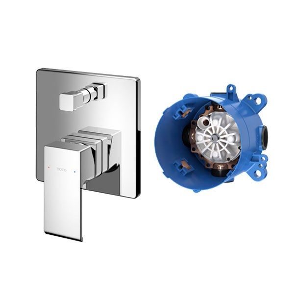 Van gật gù TOTO TBG08304VA/TBN01001B điều chỉnh nóng lạnh kèm nút chuyển hướng và phụ kiện âm tường