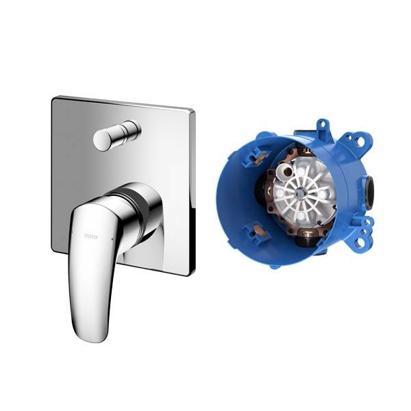 Van gật gù TOTO TBG09304VA/TBN01001B điều chỉnh nóng lạnh kèm nút chuyển hướng và phụ kiện âm tường