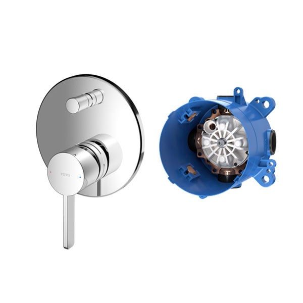 Van gật gù TOTO TBG11304VA/TBN01001B điều chỉnh nóng lạnh kèm nút chuyển hướng và phụ kiện âm tường