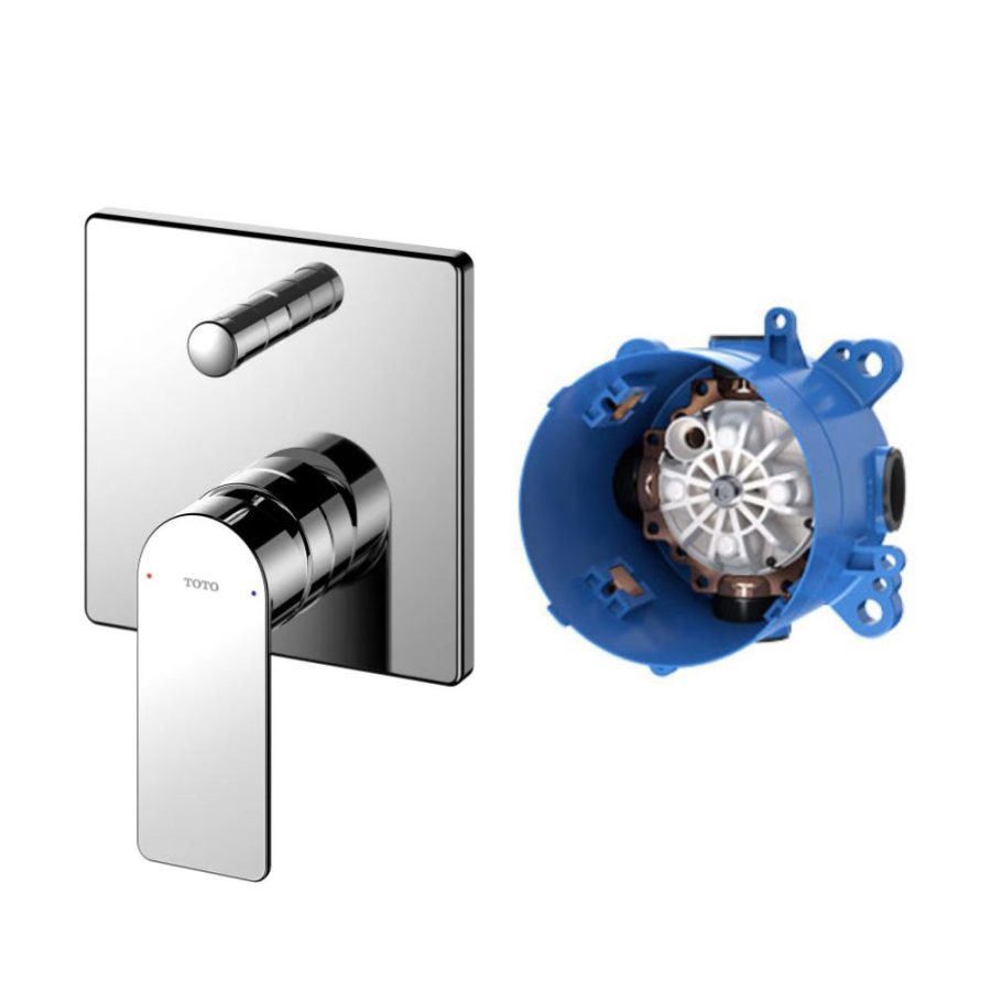 Van gật gù TOTO TBG13304A/TBN01001B điều chỉnh nóng lạnh kèm nút chuyển hướng và phụ kiện âm tường
