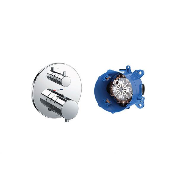 Van điều chỉnh TOTO TBV01408B/TBN01001B nhiệt độ kèm nút chuyển hướng và phụ kiện âm tường