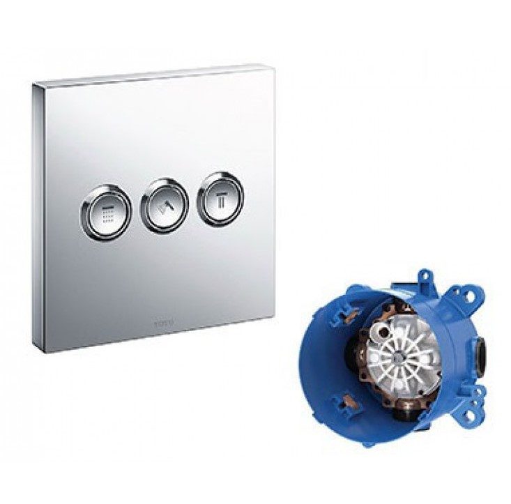 Van chuyển hướng TOTO TBV02105B/TBN01001B 3 đường nước nút nhấn kèm phụ kiện âm tường