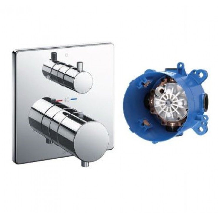 Van điều chỉnh TOTO TBV02403B/TBN01001B nhiệt độ kèm phụ kiện âm tường