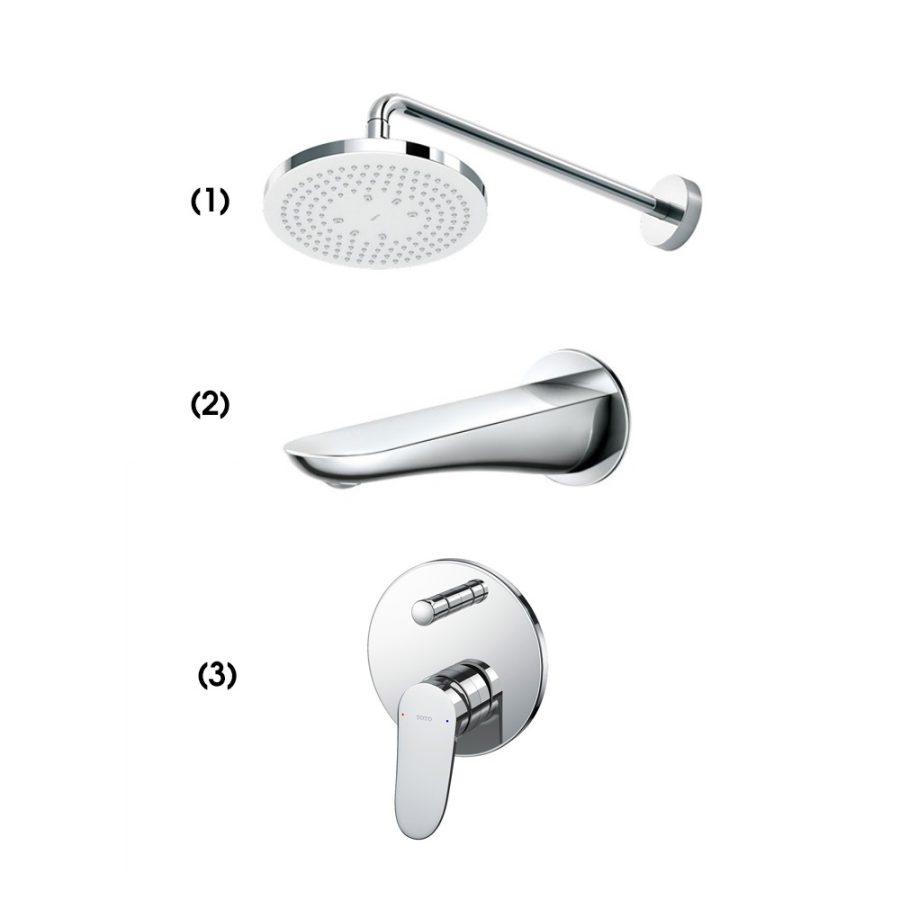 Set sen tắm âm tường 2 đường nước nóng lạnh TOTO TBW01003A/TBG01001B/TBS04304B