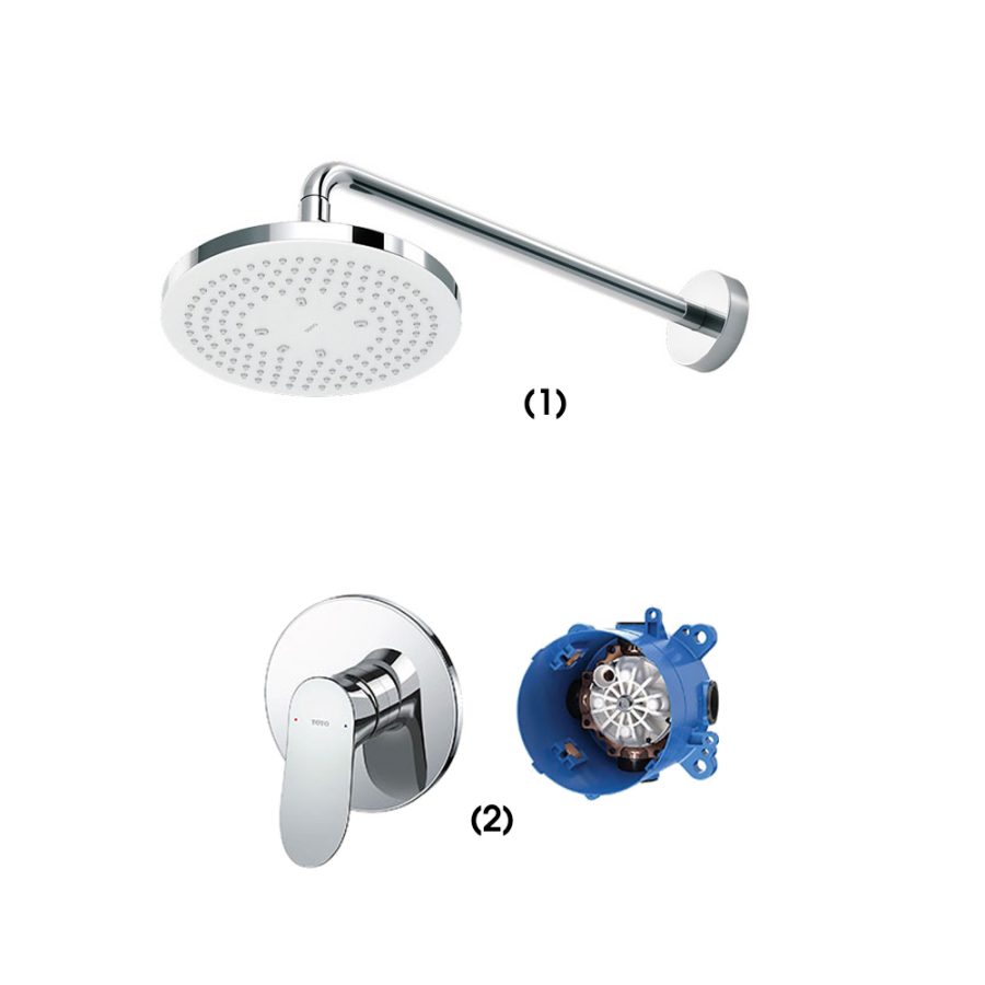 Set sen tắm âm tường 1 đường nước nóng lạnh TOTO TBW01003A/TBG01303BA/TBN01001B