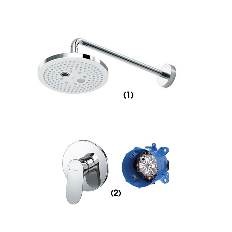 Set sen tắm âm tường 1 đường nước nóng lạnh TOTO TBW01004A/TBG01303BA/TBN01001B