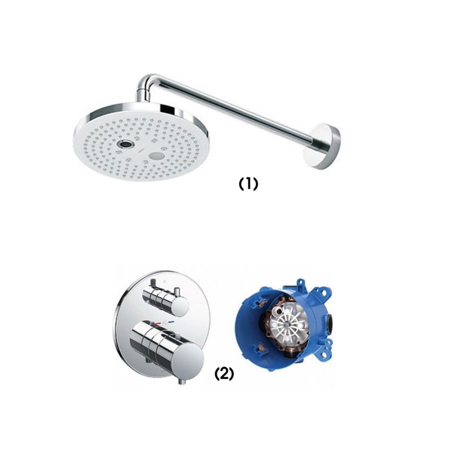 Set sen tắm âm tường 1 đường nước nhiệt độ TOTO TBW01004A/TBV01407B/TBN01001B