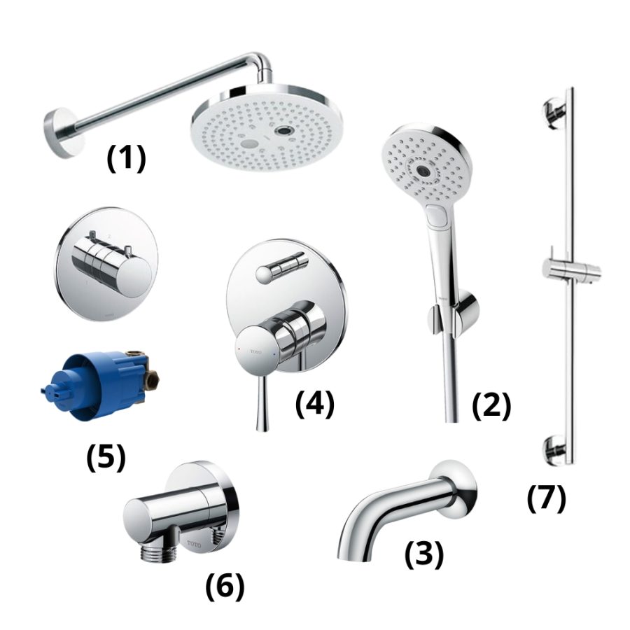 Set sen tắm âm tường 3 đường nước nóng lạnh GLOBAL FITTINGS TOTO TBW01004A/TBW01010A/TBS02001B/TBS02304B/TBV01103B/TBN01102B/TBW01014B/TBW01016B