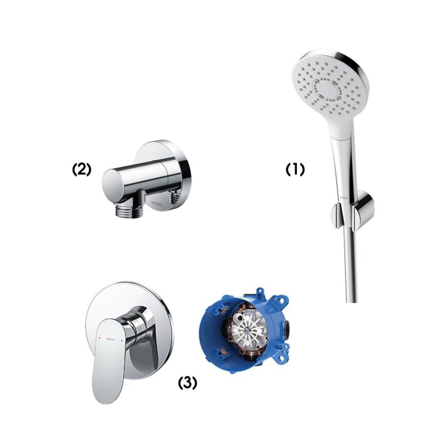 Set sen tắm âm tường 1 đường nước nóng lạnh TOTO TBW01008A/TBW01014B/TBG01303BA/TBN01001B