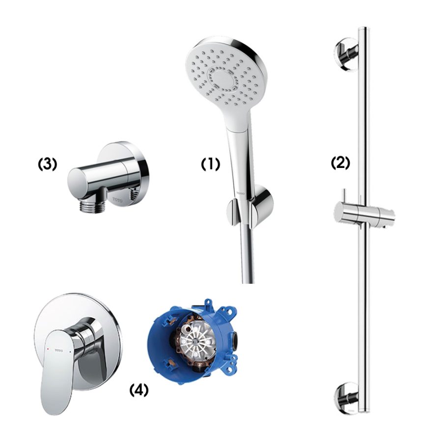 Set sen tắm âm tường 1 đường nước nóng lạnh TOTO TBW01008A/TBW01016B/TBW01014B/TBG01303BA/TBN01001B