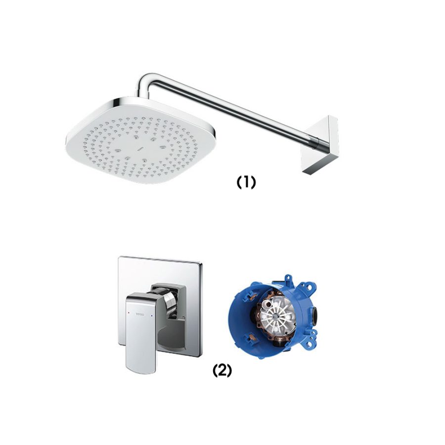 Set sen tắm âm tường 1 đường nước nóng lạnh TOTO TBW02003A/TBG02303BA/TBN01001B