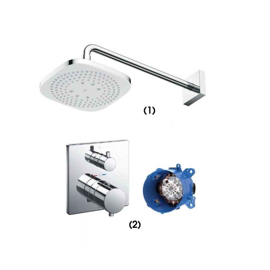 Set sen tắm âm tường 1 đường nước nhiệt độ TOTO TBW02003A/TBV02403B/TBN01001B