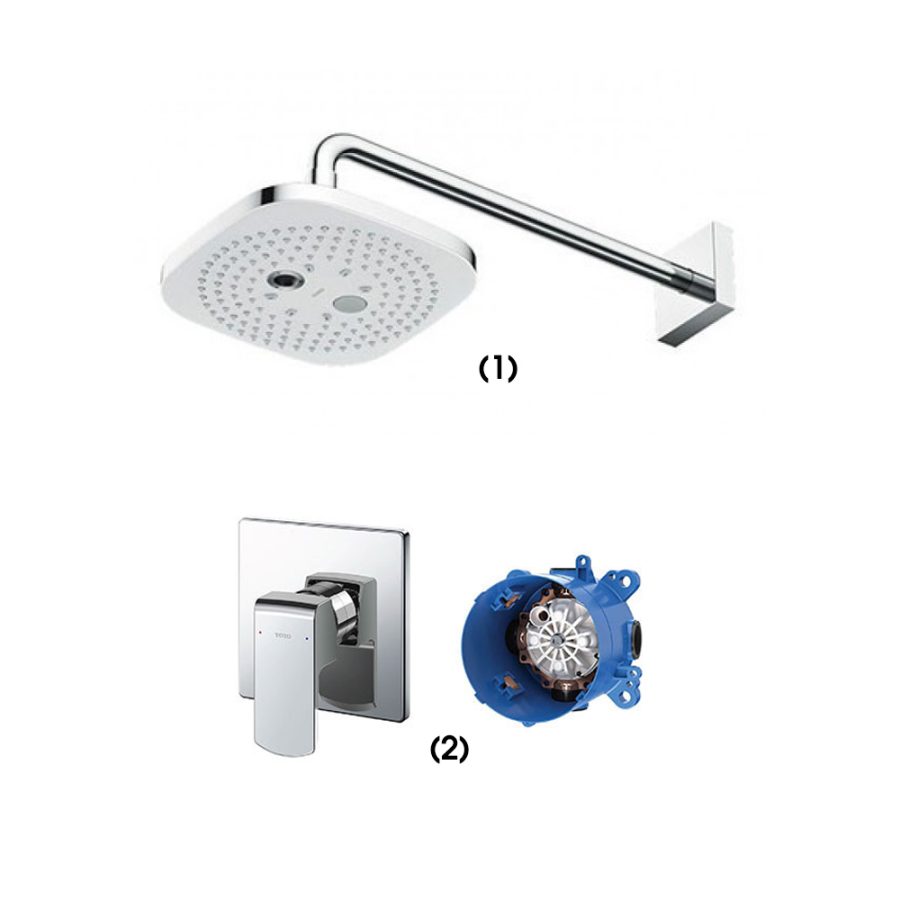 Set sen tắm âm tường 1 đường nước nóng lạnh TOTO TBW02004A/TBG02303BA/TBN01001B