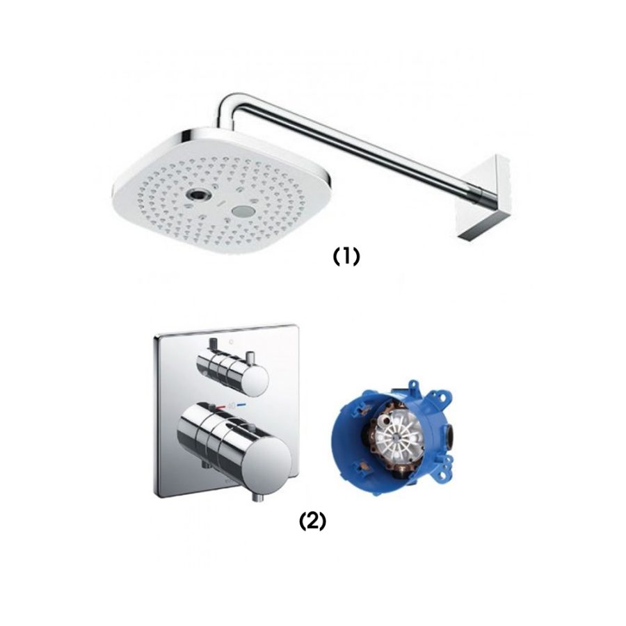 Set sen tắm âm tường 1 đường nước nhiệt độ TOTO TBW02004A/TBV02403B/TBN01001B