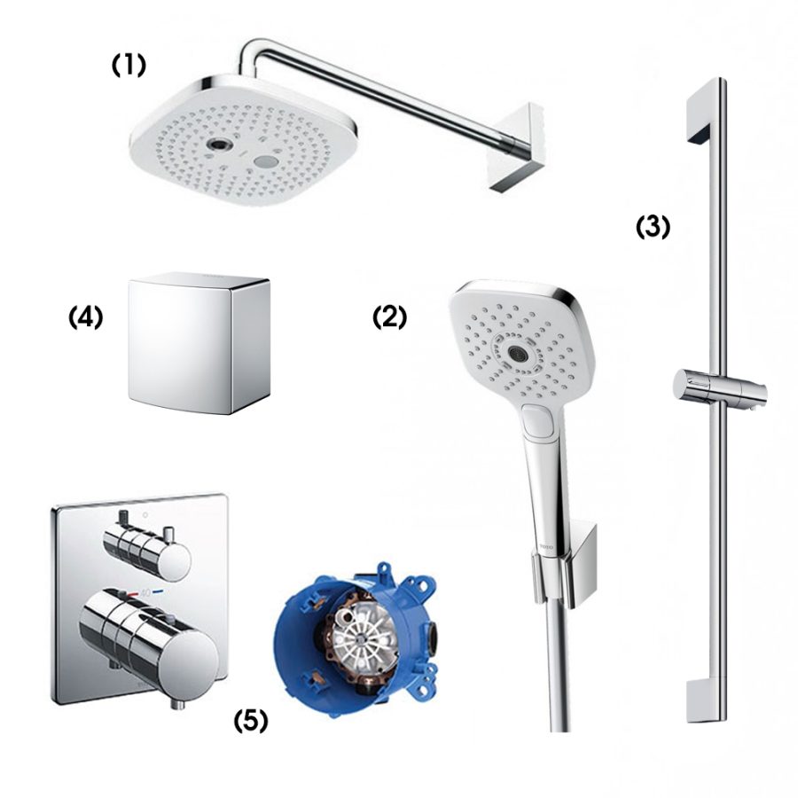 Set sen tắm âm tường 2 đường nước nhiệt độ TOTO TBW02004A/TBW02006A/TBW07019A/TBW08009A/TBV02404B/TBN01001B