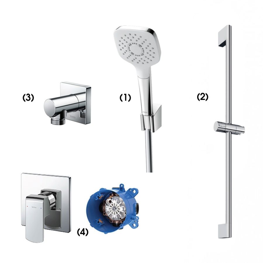 Set sen tắm âm tường 1 đường nước nóng lạnh TOTO TBW02005A/TBW07019A/TBW02013B/TBG02303BA/TBN01001B