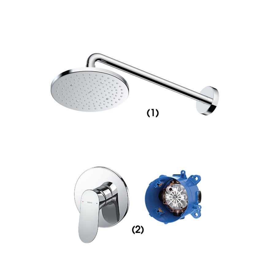 Set sen tắm âm tường 1 đường nước nóng lạnh TOTO TBW07001A/TBG11303V/TBN01001B