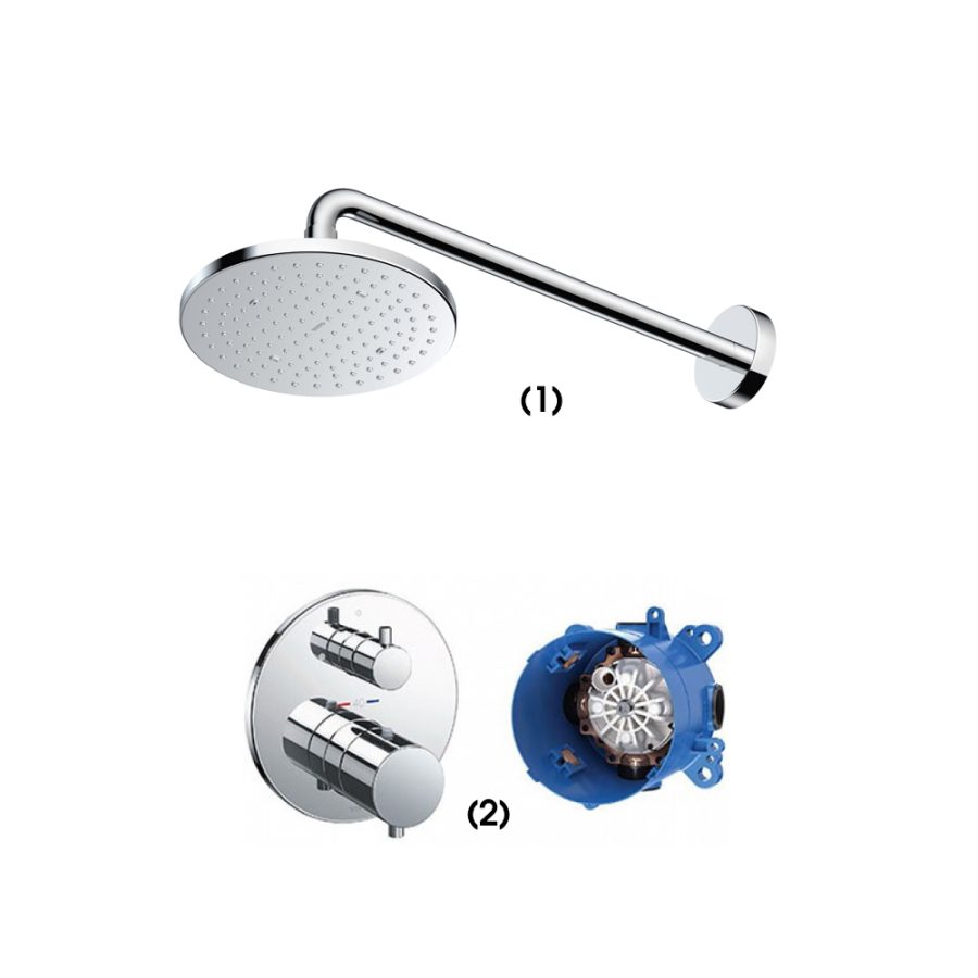 Set sen tắm âm tường 1 đường nước nhiệt độ TOTO TBW07001A/TBV01407B/TBN01001B