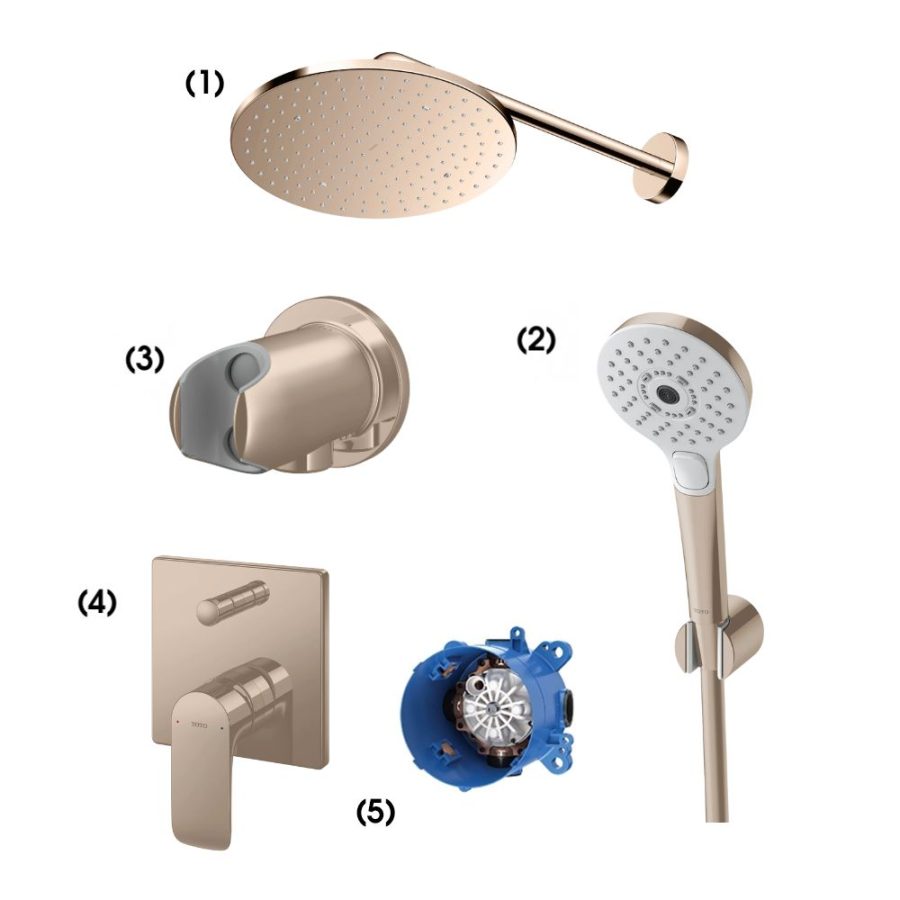 Set sen tắm âm tường 2 đường nước nóng lạnh TOTO TBW07003A#BRG/TBW01010A#BRG/TBW07021A#BRG/TBG04304BA#BRG/TBN01001B