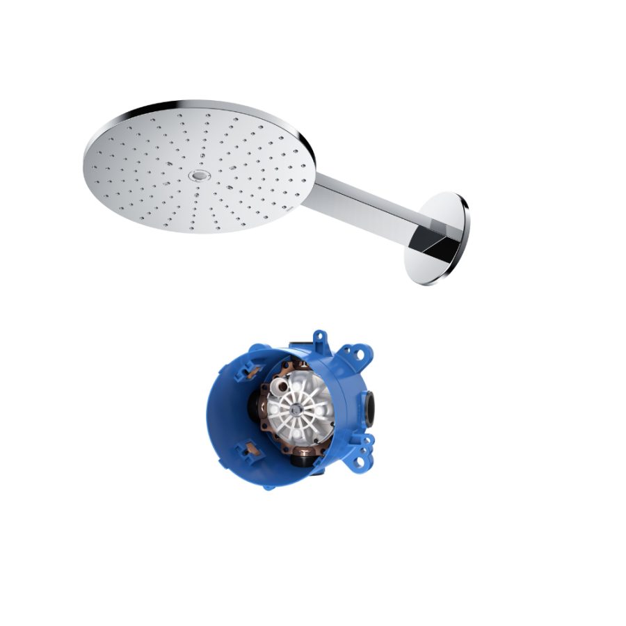 Bát sen tắm TOTO TBW07004A/TBN01002B (2 chế độ, 300mm) gắn tường kèm van âm