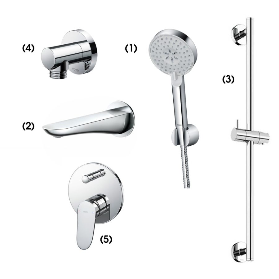 Set sen tắm âm tường 2 đường nước nóng lạnh TOTO TBW07009A/TBG01001B/TBW01016B/TBW01014B/TBS04304B