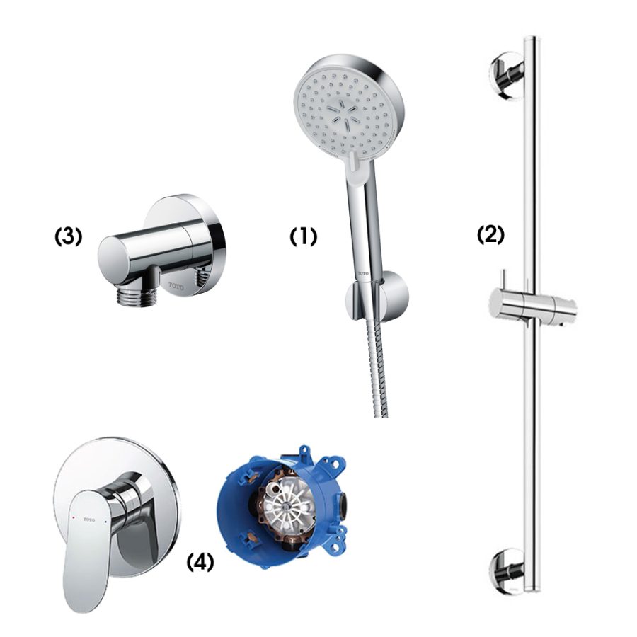 Set sen tắm âm tường 1 đường nước nóng lạnh TOTO TBW07009A/TBW01016B/TBW01014B/TBG01303BA/TBN01001B