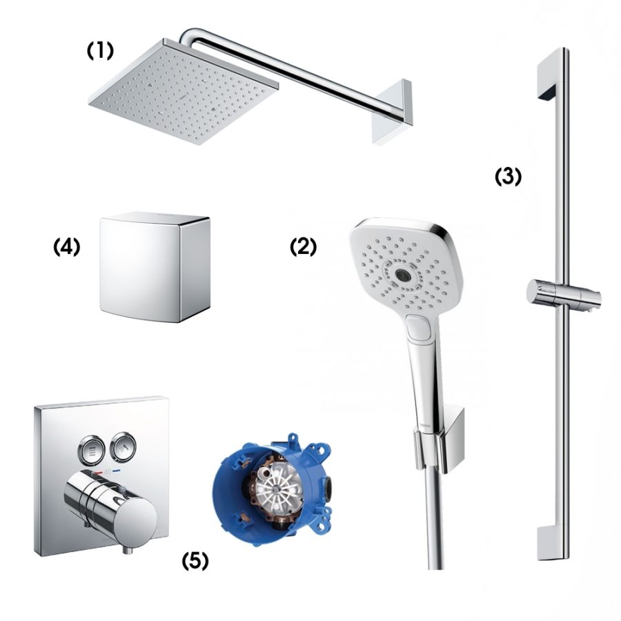 Set sen tắm âm tường 2 đường nước nhiệt độ TOTO TBW08001A/TBW02006A/TBW07019A/TBW08009A/TBV02406B/TBN01001B