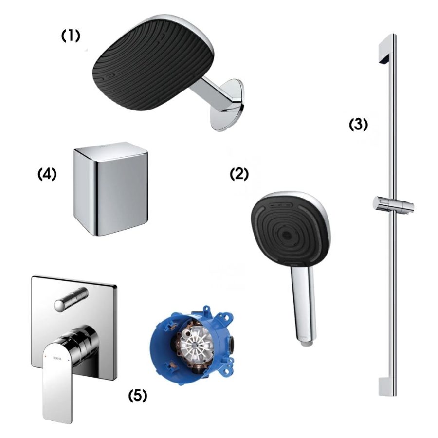 Set sen tắm âm tường 2 đường nước nóng lạnh GT Series TOTO TBW15AB0A/TBW15CE0A/TBW07018A/TBW160N0A/TBG13304A/TBN01001B