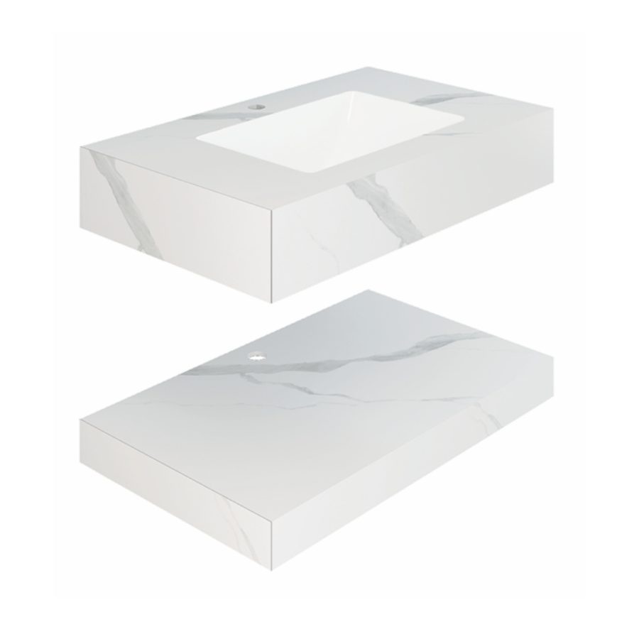 Chậu lavabo âm bàn đá 2 tầng Viglacera UA1-9GP01