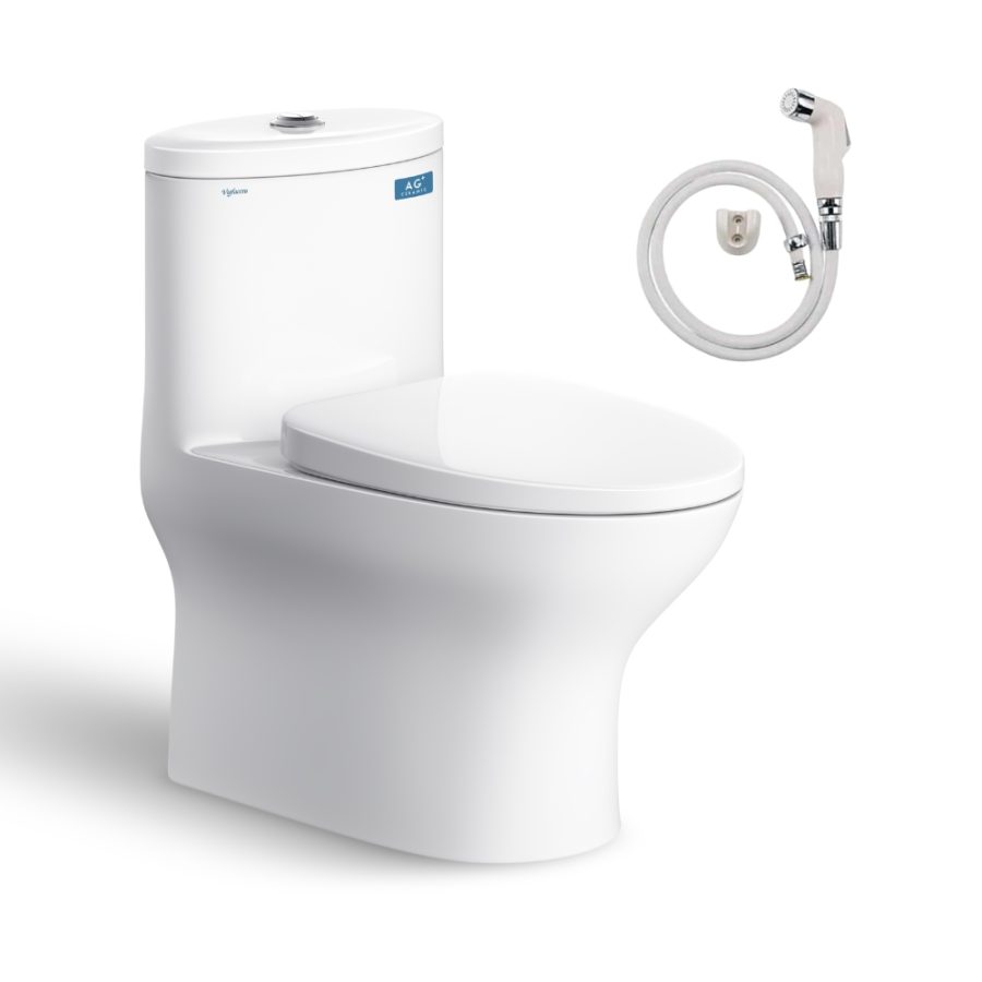 Bồn cầu 1 khối Viglacera V37M nắp êm (+ vòi xịt VG826)