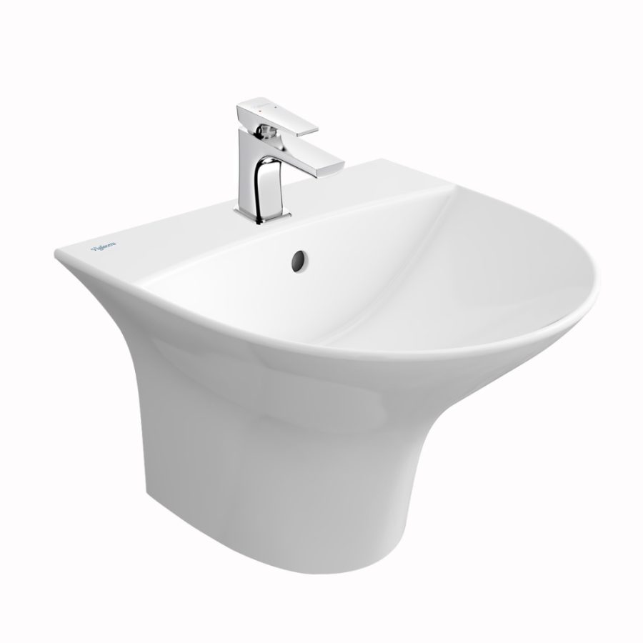 Chậu rửa lavabo treo tường Viglacera V63 liền khối
