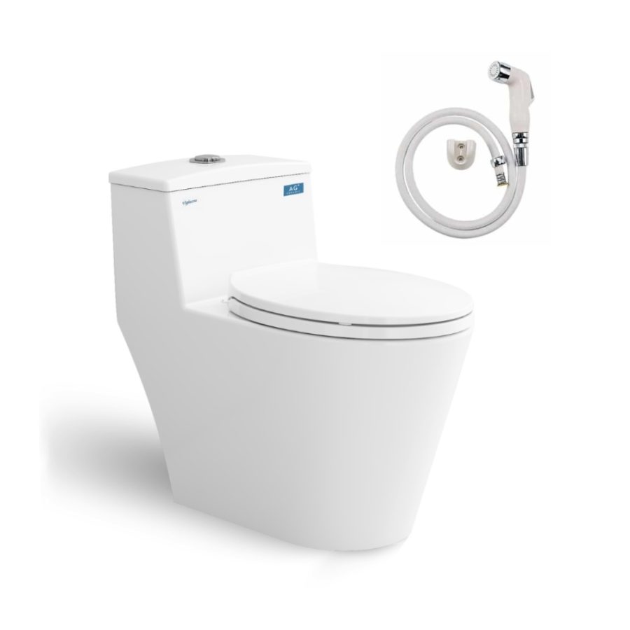 Bồn cầu 1 khối nắp êm Viglacera V823 (+ vòi xịt VG826)