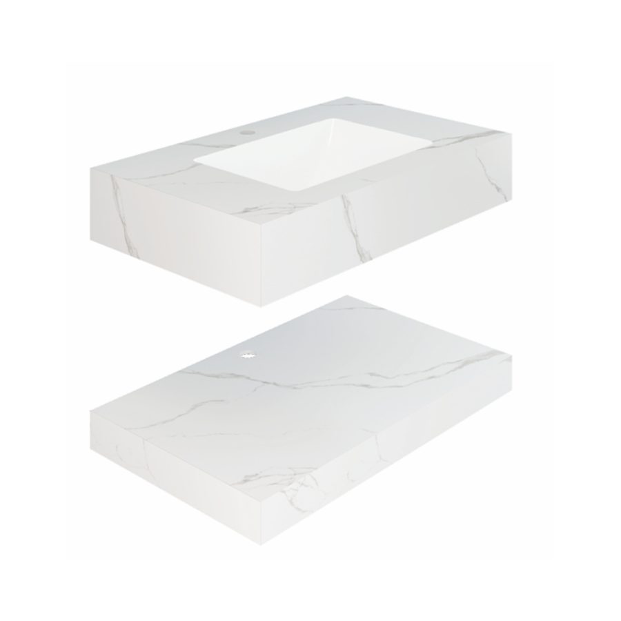 Chậu lavabo âm bàn đá 2 tầng Viglacera VA1-9GP01