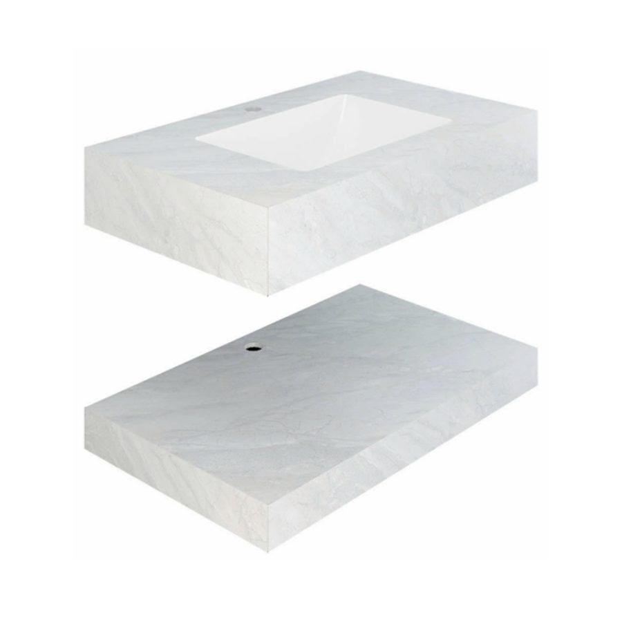 Chậu lavabo âm bàn đá 2 tầng Viglacera VA3-9GP01